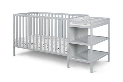 Palmer - 3 In 1 Convertible Crib, Changer Combo - Gray