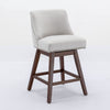 Counter Height Swivel Barstools, Upholstered Bar Stools (Set of 2) - Ivory