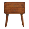 Curved Nightstand - Chestnut