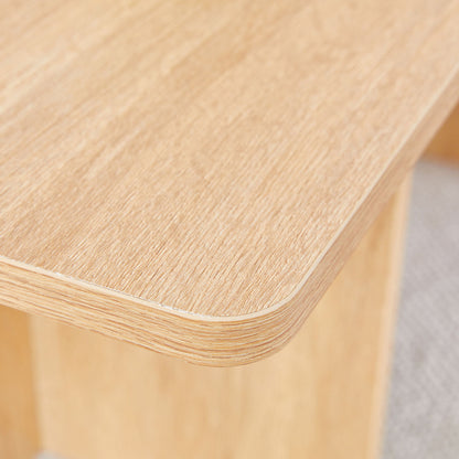 Modern Triangular Support Coffee Table, Lightweight And Stable, Perfectly Integrating Nature And Industry - Light Wood