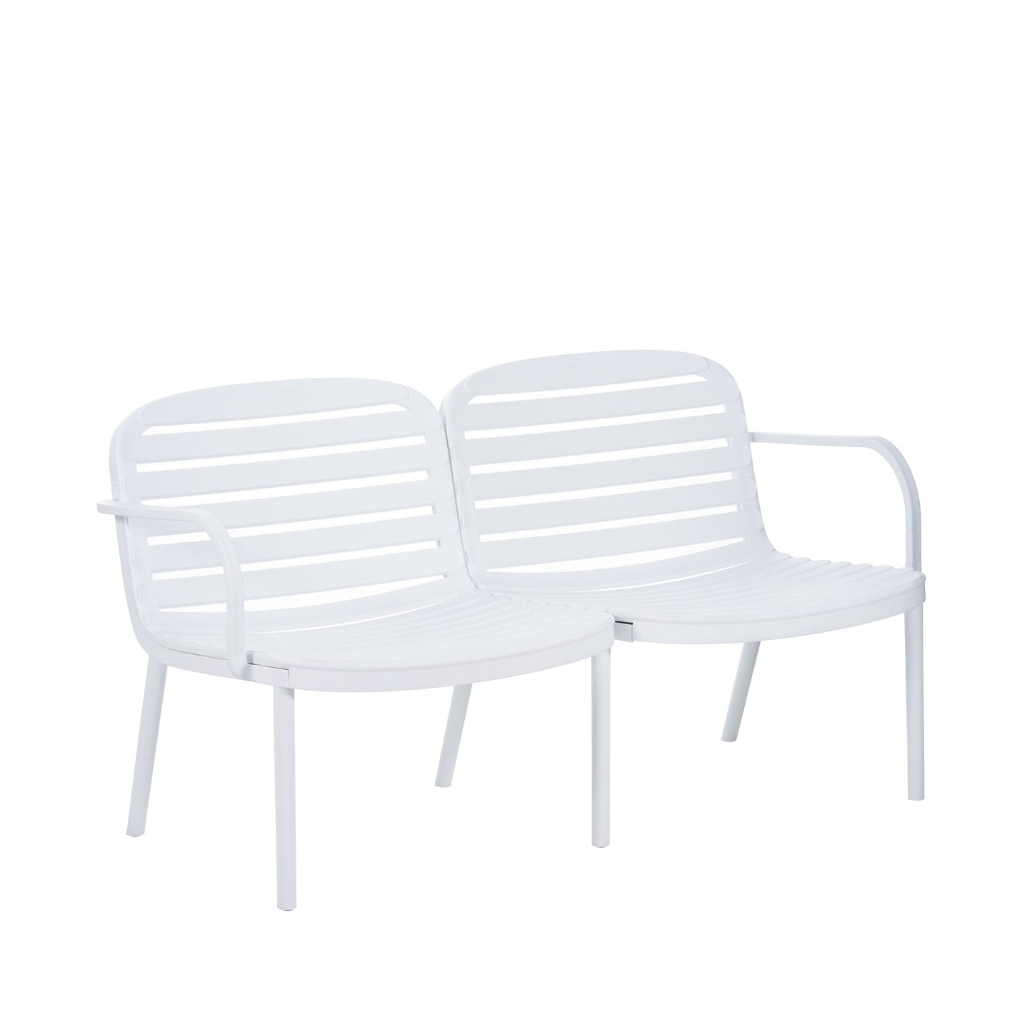 Luna - Outdoor Patio Loveseat - White / Green
