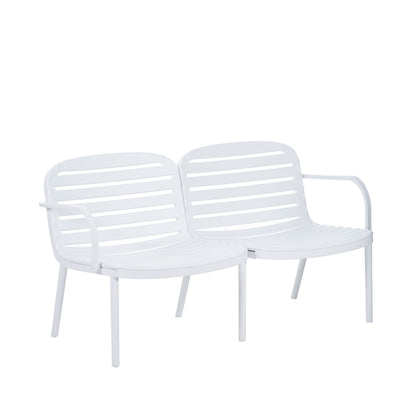 Luna - Outdoor Patio Loveseat - White / Green