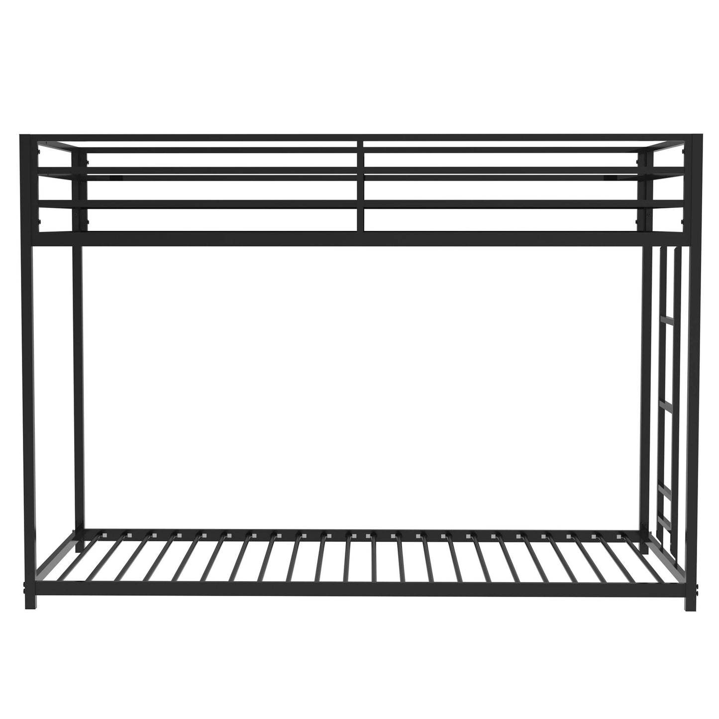 Adam - Twin Over Twin Bunk Bed - Black Metal