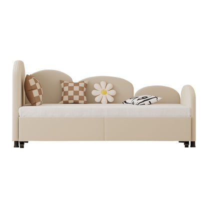Modern Upholstered Daybed With Twin Size Bed Frames And Storage - Beige