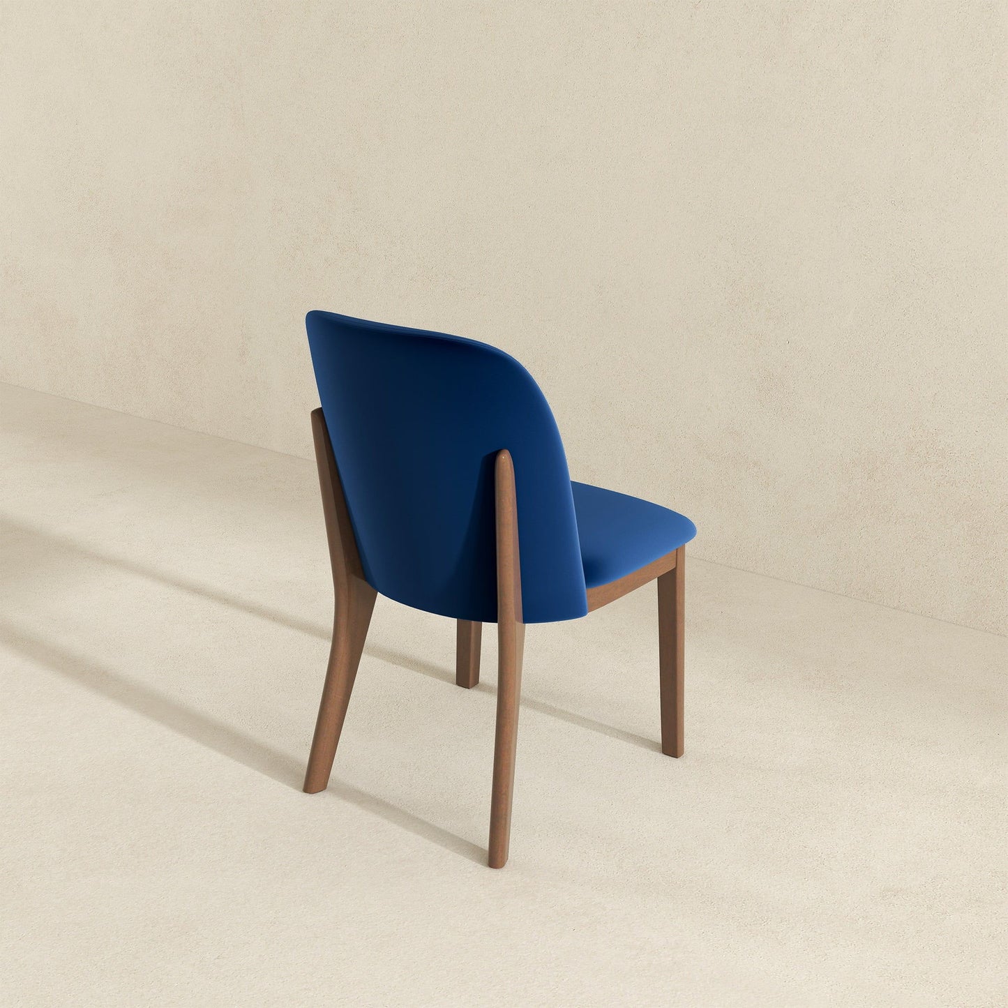 Kaitlyn - Dining Chair (Set of 2) - Brown / Navy Blue