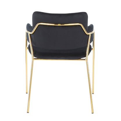 Napoli - Contemporary Chair (Set of 2) - Gold / Black