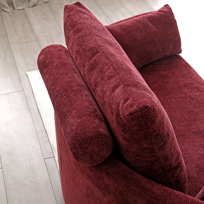 Multi-Functional Foldable Sleeper Sofa Bed, Floor Sofa Chair Bed, Circular Adjustable Futon Sitting And Sleeping Sofa - Burgundy