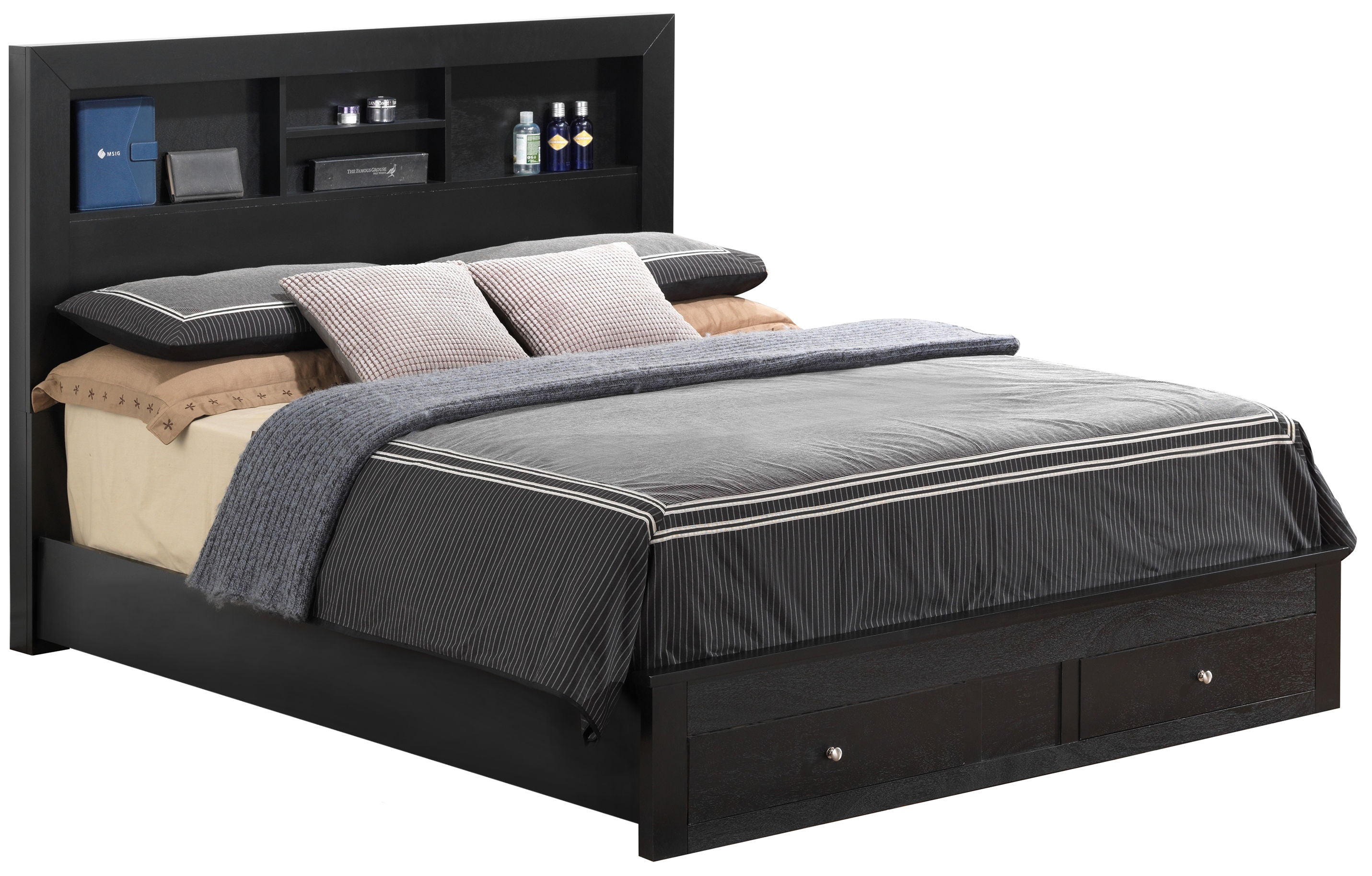 Queen Storage Bed - Black