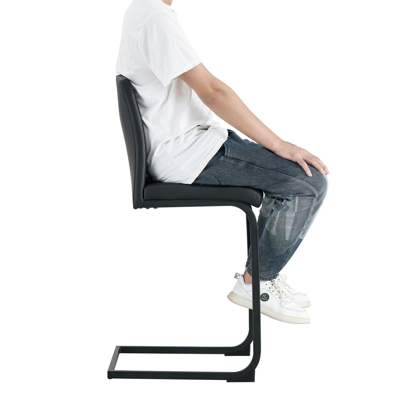 Chair Barstool Dining Counter Height Chair (Set of 2) - Black