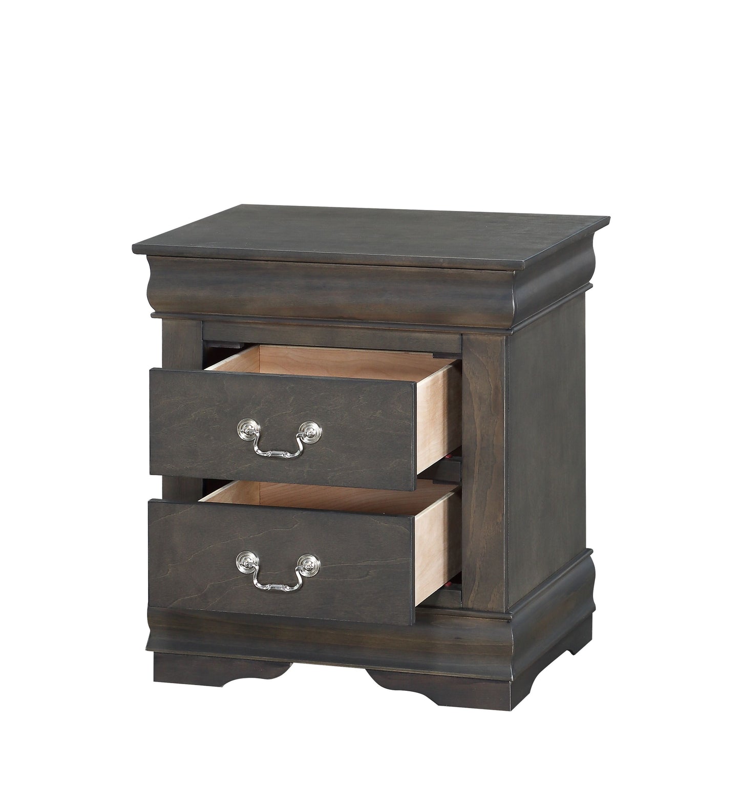 Louis Philippe - 2 Piece Eastern King Bedroom Set - Dark Gray