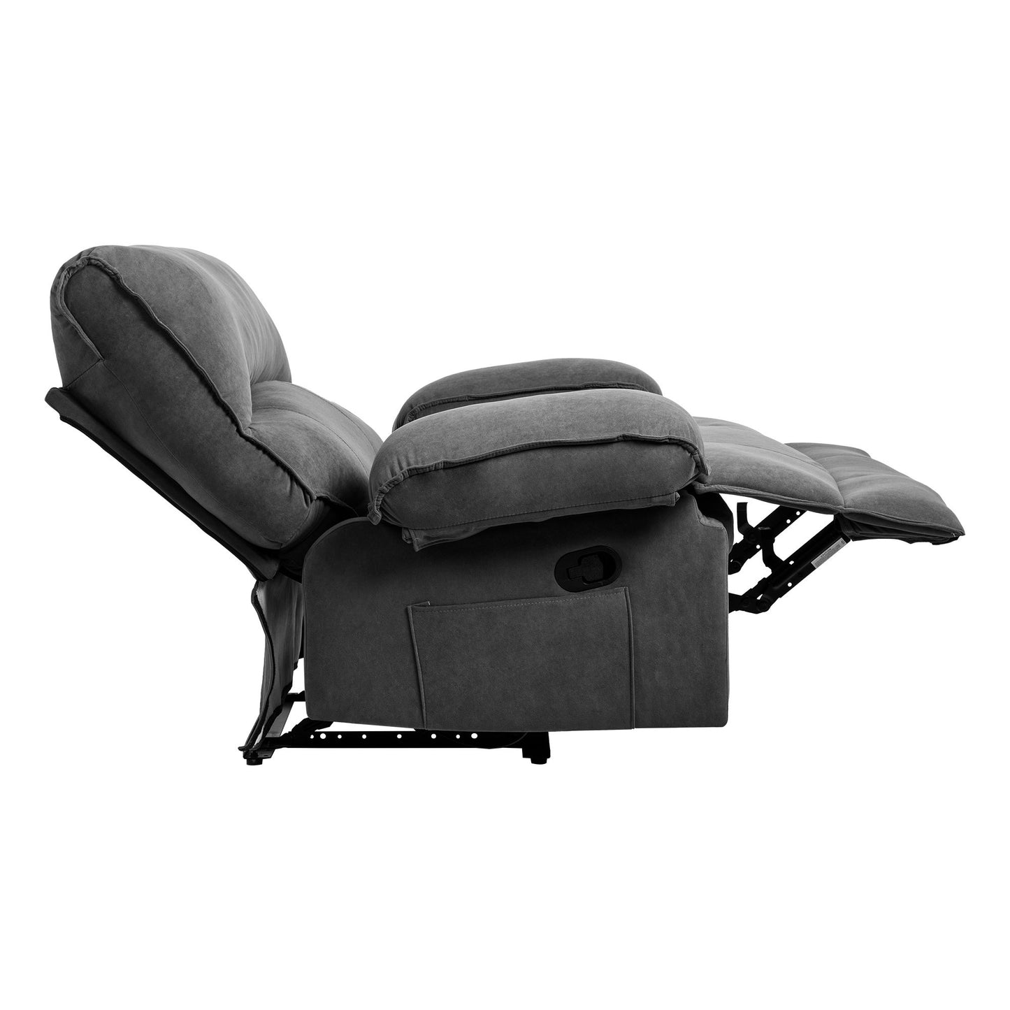 Oversized Manual Recliner Chair Sofa For Living Room - Gray