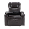Power Motion Recliner With USB Charging Port And Hidden Arm Storage 2 Convenient Cup Holders Design And 360 Degree Swivel Tray Table - Black