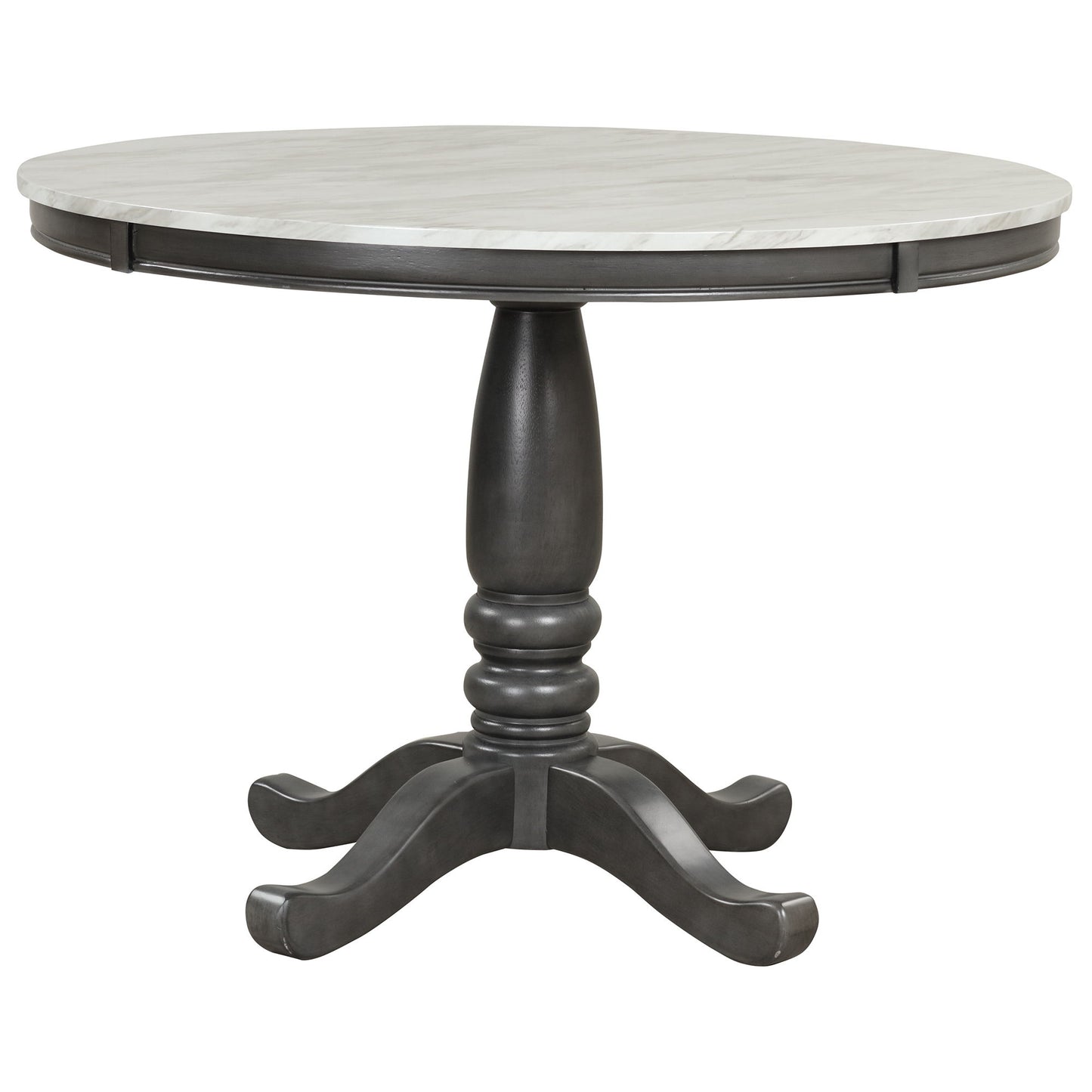 5 Pieces Dining Table And Chairs Set For 4 Persons, Kitchen Room Solid Wood Table With 4 Chairs - Gray