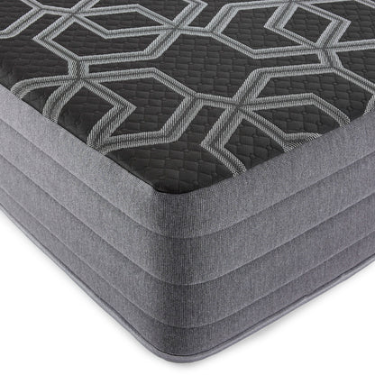 12" Twin Smooth Top Foam, Medium Plush Mattress - Black