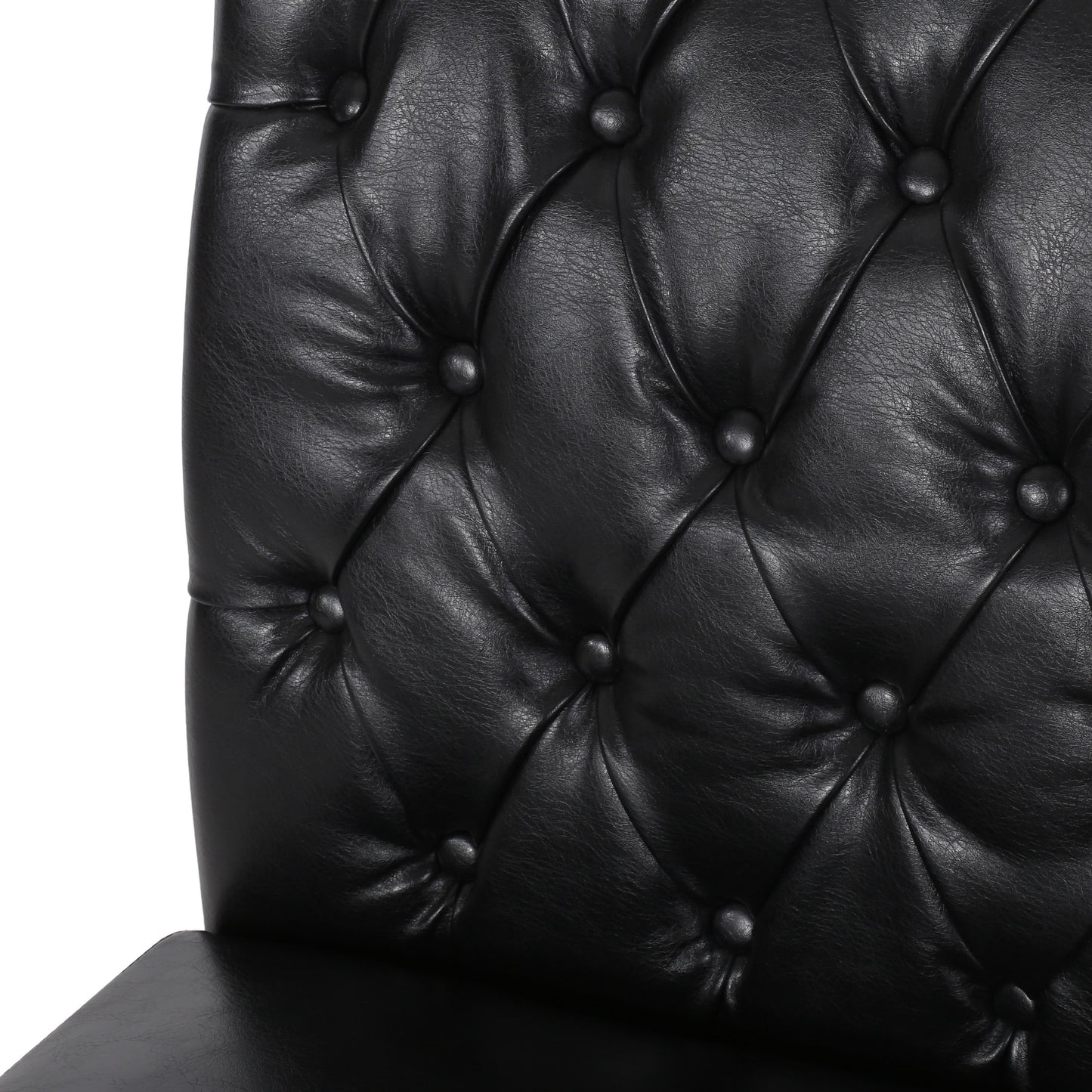 Broxton - Tuft Dining Rolltop Chair (Set of 2) With Button Tufted Upholstery - Black