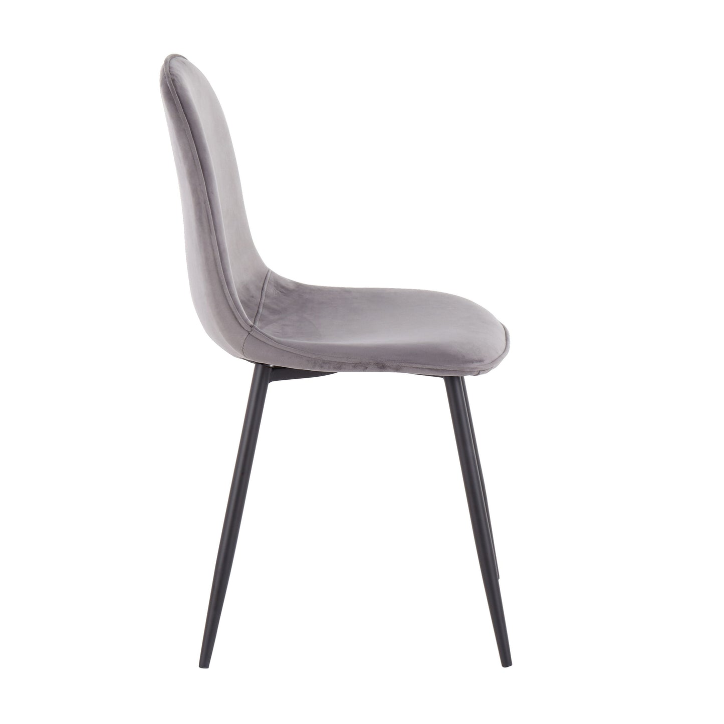 Pebble - Contemporary Chair (Set of 2) - Black / Gray