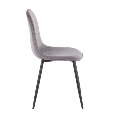 Pebble - Contemporary Chair (Set of 2) - Black / Gray