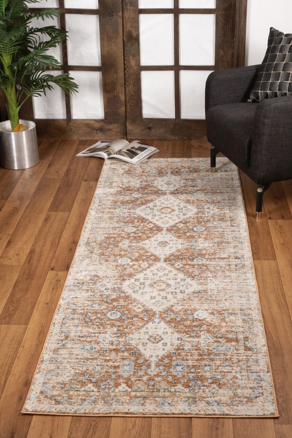 Noble - 2' X 3' Area Rug - Rust