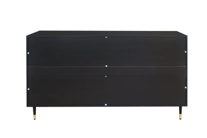 Accent Cabinet Lacquered Wooden Cabinet With 4 Glass Doors Sideboard Buffet Server Cabinet Storage Cabinet, For Living Room, Entryway, Hallway, Office, Kitchen And Dining Room - Black