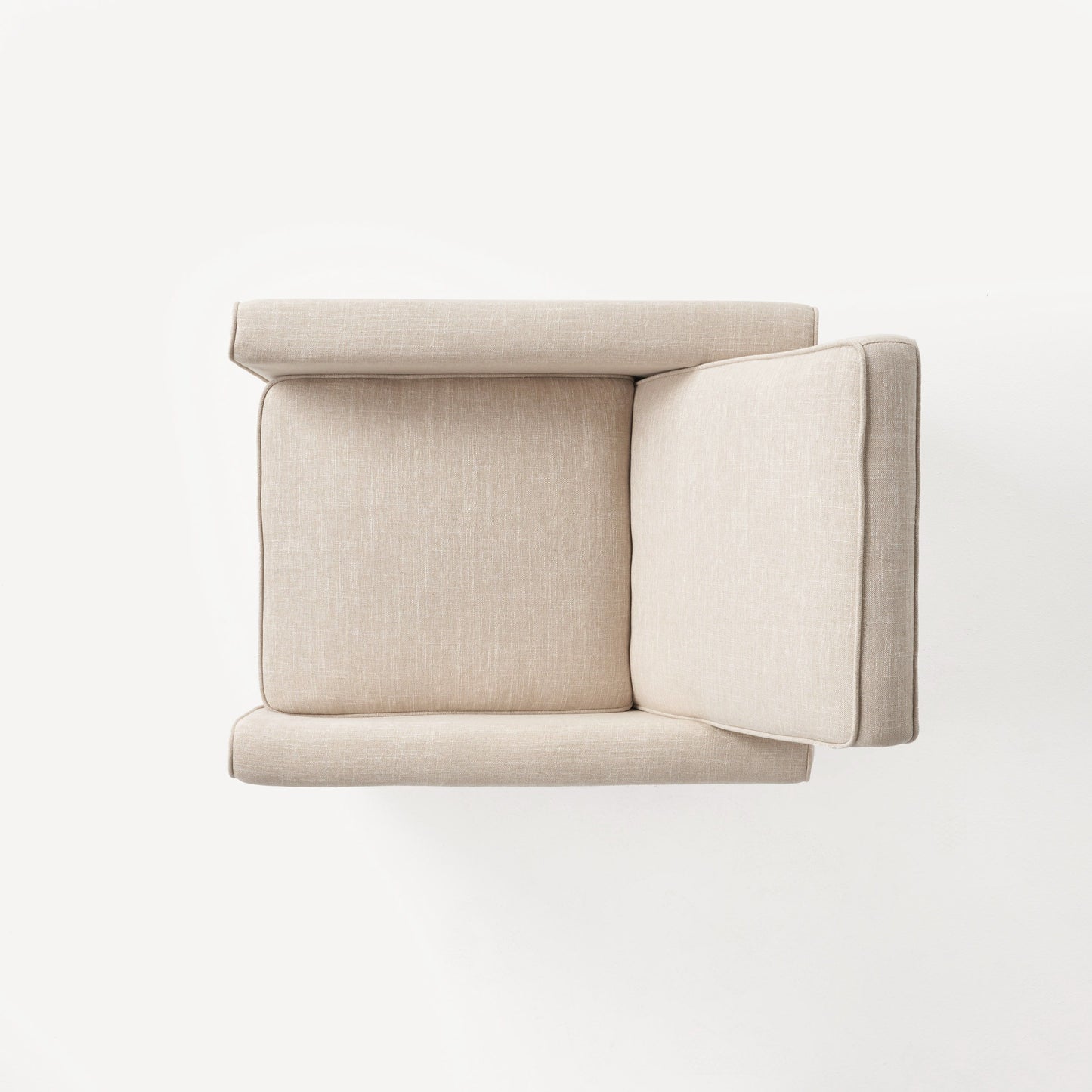 Linen Push Back Chair For Elegant Home - Light Beige