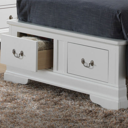 Louis Phillipe - Twin Elegant Storage Bed - White