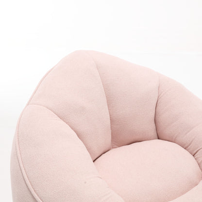 Bedding Bean Bag Sofa Chair High Pressure Foam Bean Bag Chair Adult Material With Padded Foam Padding Compressed Bean Bag With Footrest - Pink