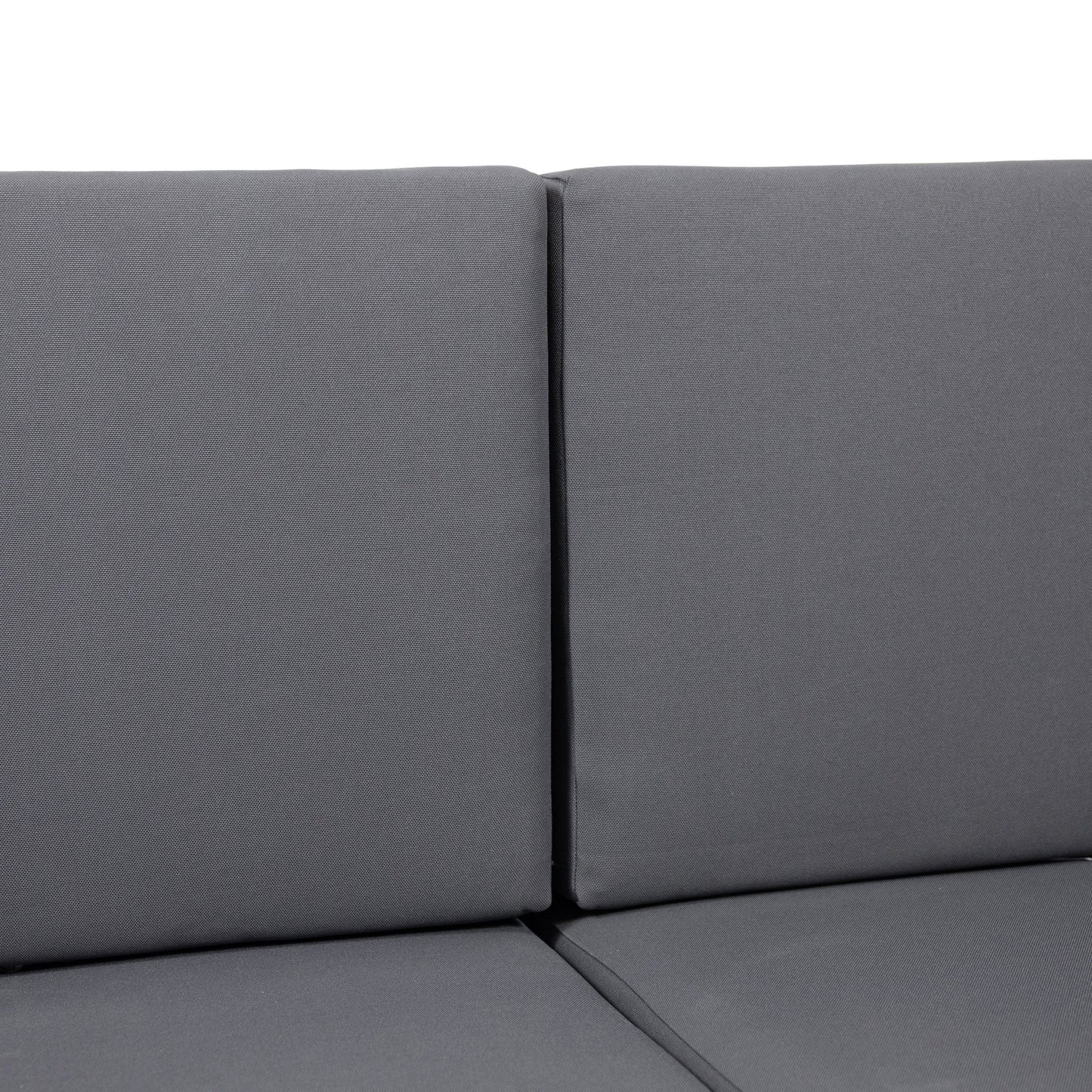 Acacia Wood Loveseat And Coffee Table Set With Cushions - Gray