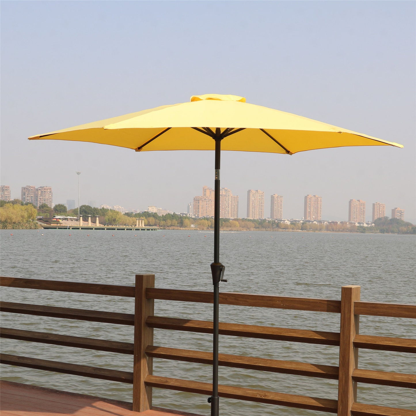 9' Pole Umbrella With Carry Bag - Yellow