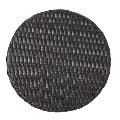 Highest Quality Wicker Hourglass Shaped Side Table - Brown Multi