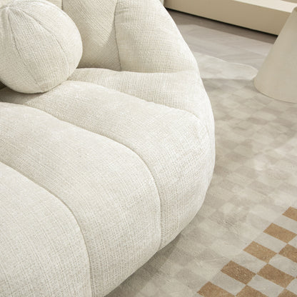 High Back Bean Bag Sofa Couch For Adults And Kids, Comfortable Lounger, Indoor & Outdoor Use - White