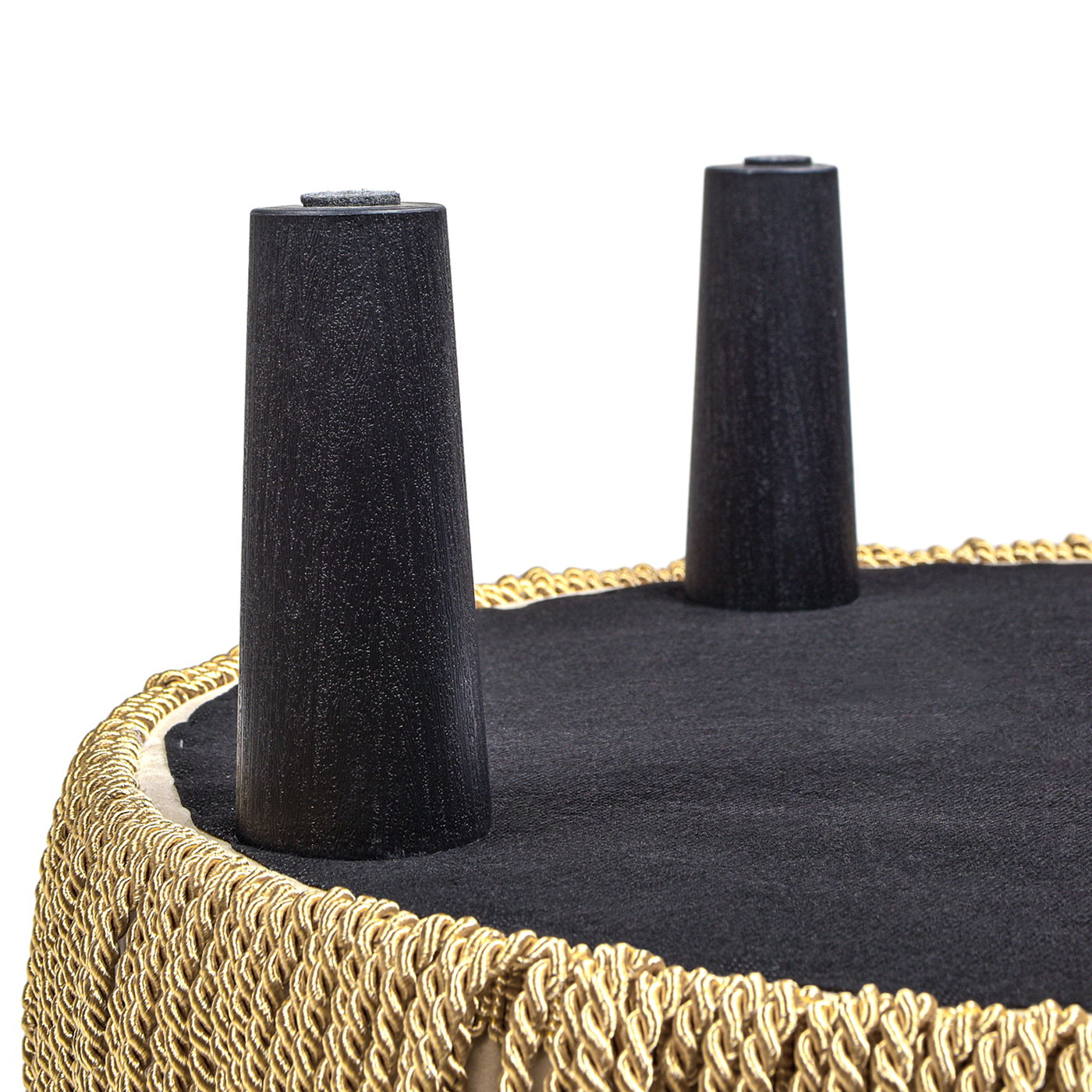 Yolanda - Round Upholstered Accent Ottoman - Fawn Brown