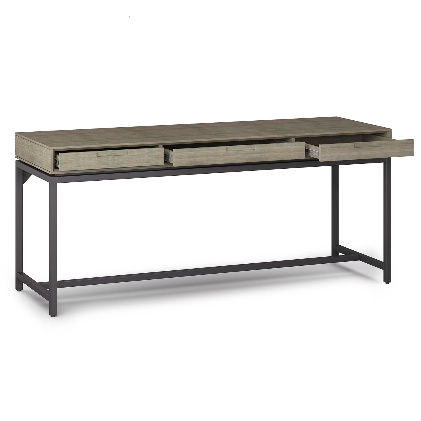 Banting - Mid Century Wide Desk - Distressed Gray