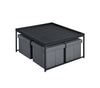 Vinny - Wood Grain 5 Piece Coffee Table Set With Raised Edges (Set of 5) - Black