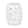 Large Metal End Table -White