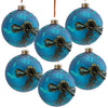 Christmas Ball Ornaments, Glass Decorative Hanging Ball Christmas Tree Ornaments For Holiday Party Decorations (Set of 6) - Blue