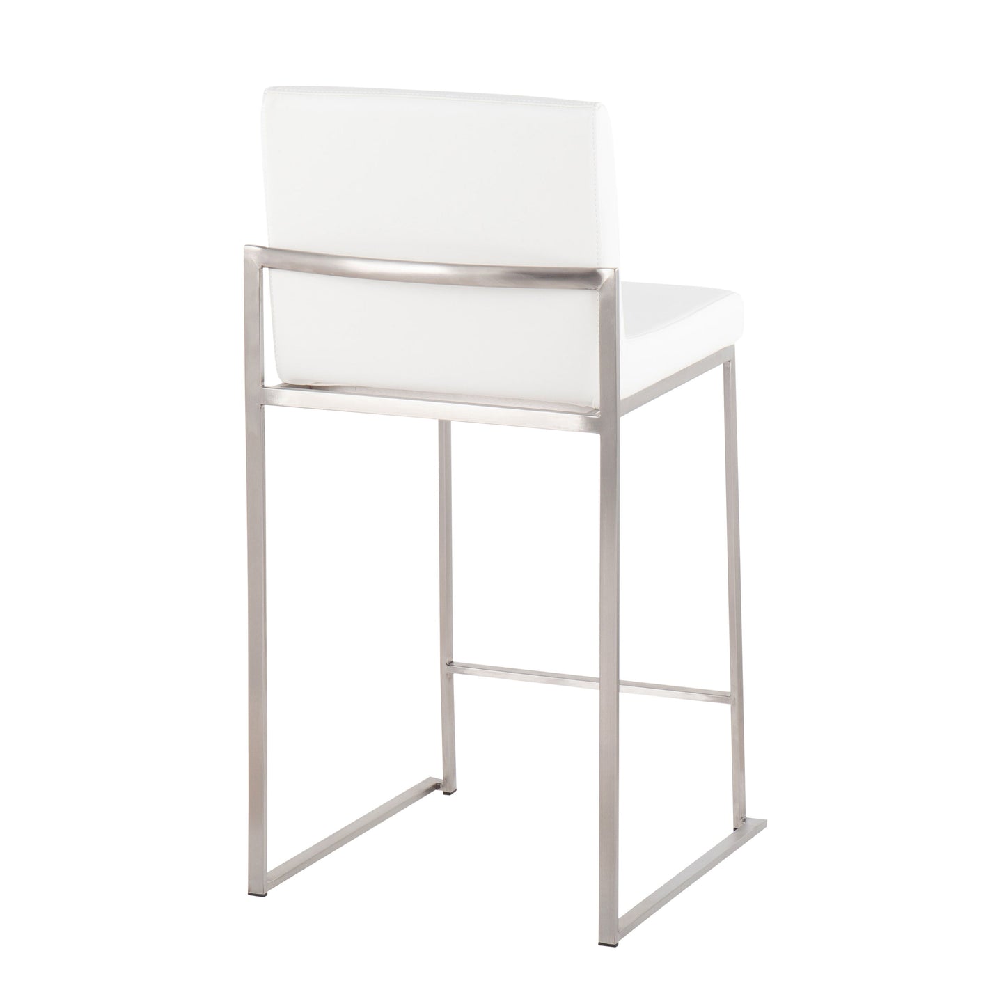 Fuji - Contemporary High Back Counter Stool (Set of 2) - White