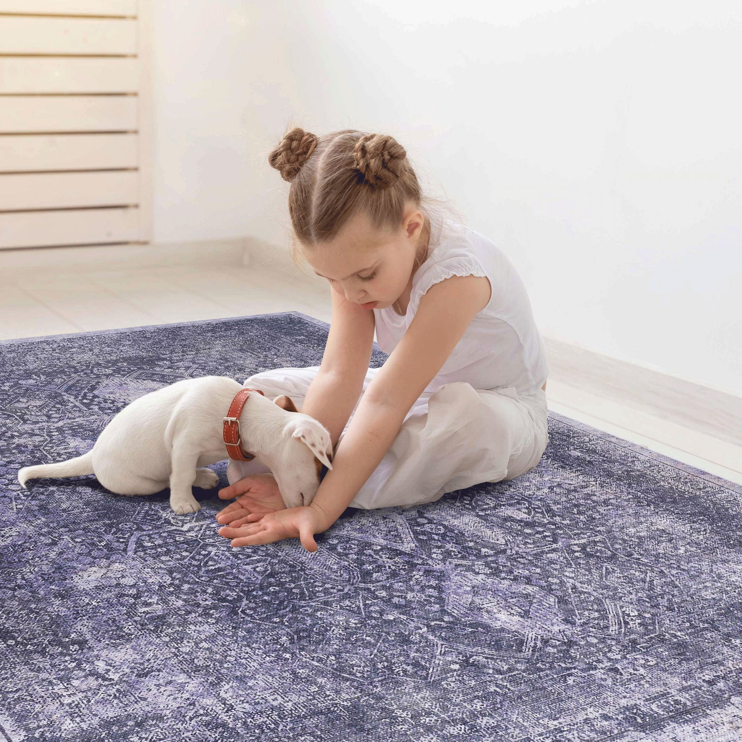 Maval - 4' X 6' Area Rug Washable - Anthracite