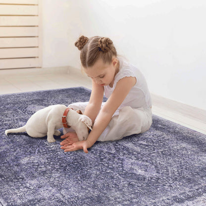 Maval - 4' X 6' Area Rug Washable - Anthracite