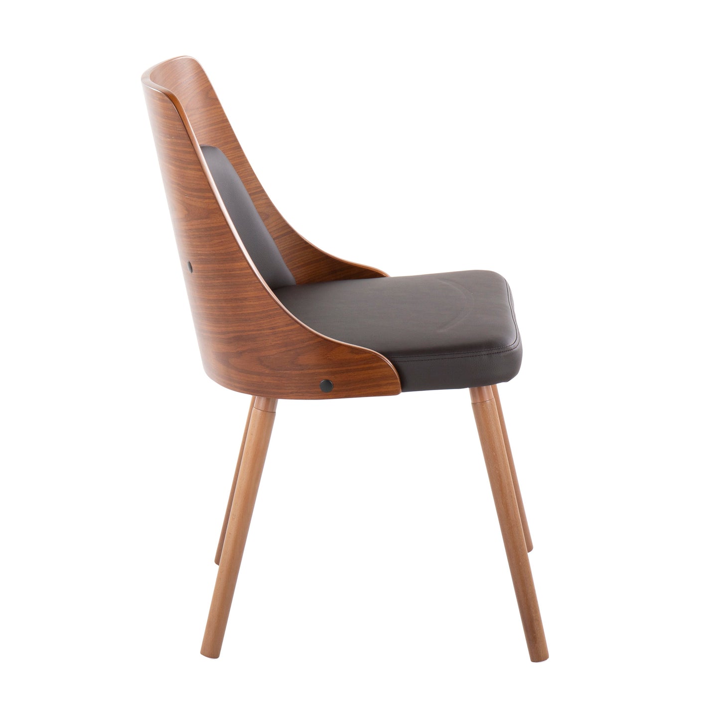 Anabelle - Mid-Century Modern Chair (Set of 2) - Walnut / Brown