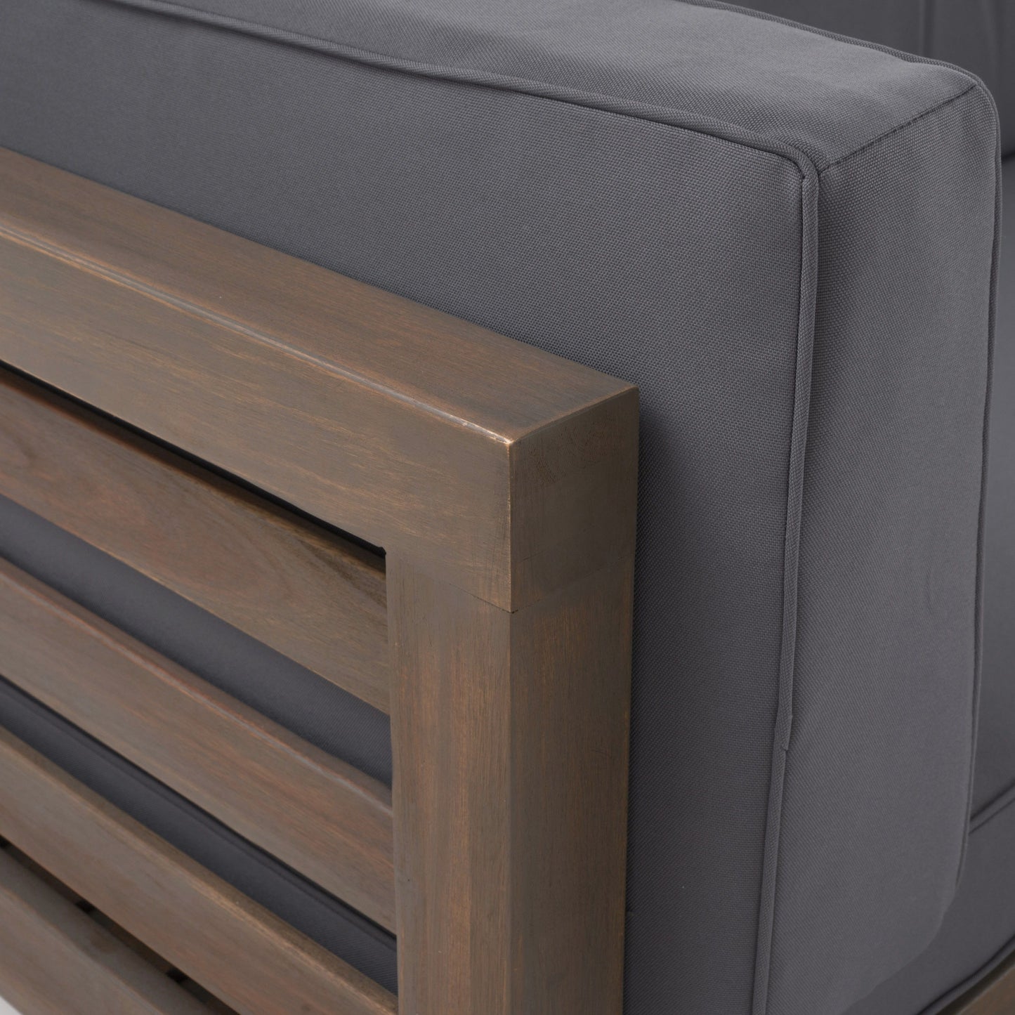 Oana - Right Corner Bench And Coffee Table - Dark Gray