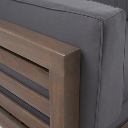 Oana - Right Corner Bench And Coffee Table - Dark Gray