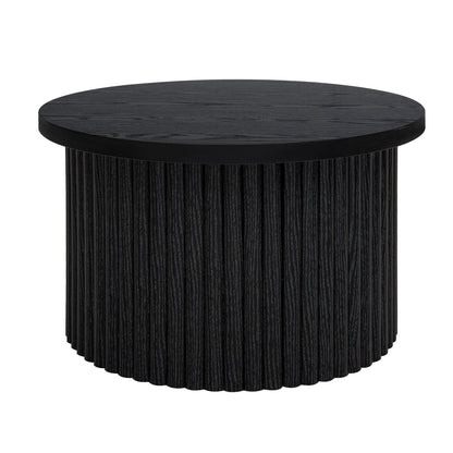 Coffee Table (Set of 2), Round Coffee Table, Modern Side Tables Accent End Table For Living Room - Black