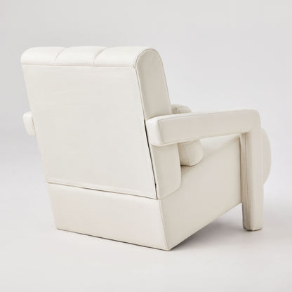 Modern Upholstered Accent Chair, Comfortable Linen Fabric With A Pillow For Living Room - Beige