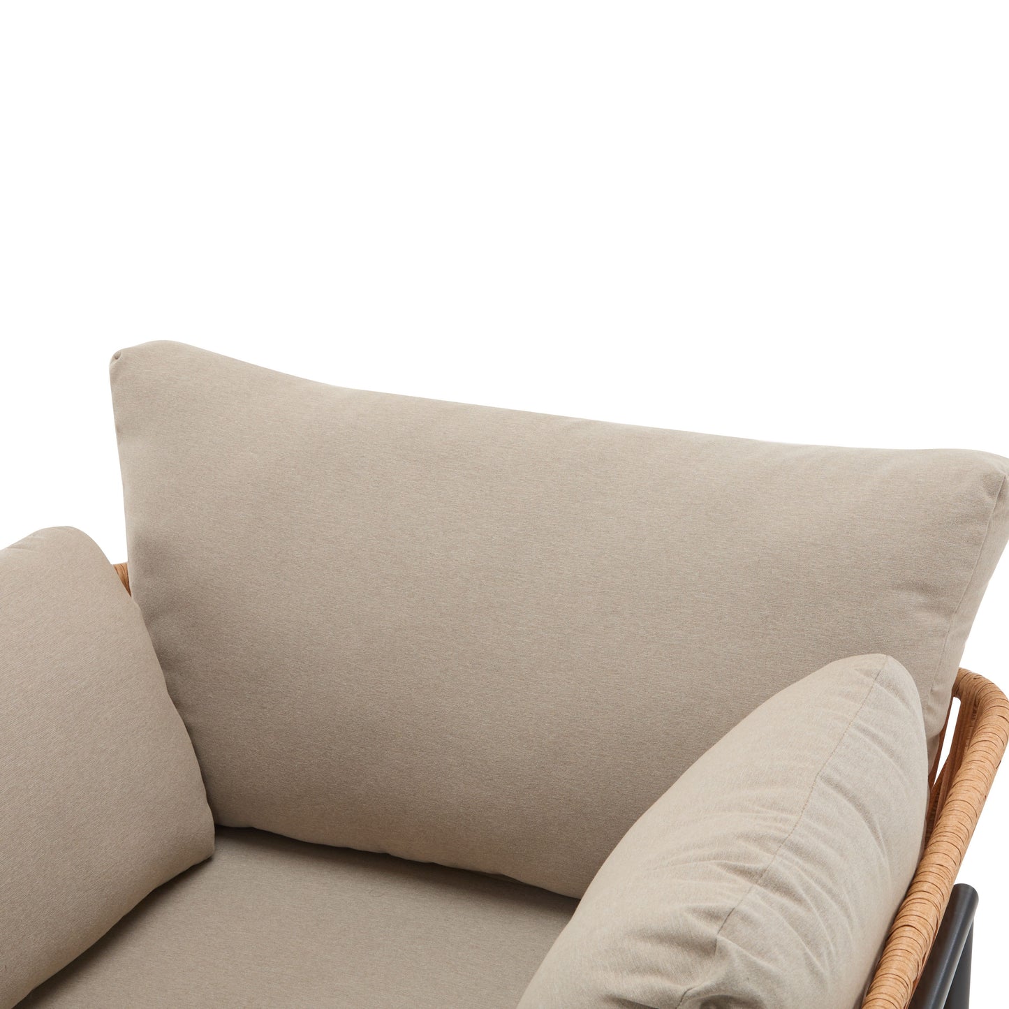 Lounge Chair With Cushions For Natural And Modern Spaces - Beige / Natural
