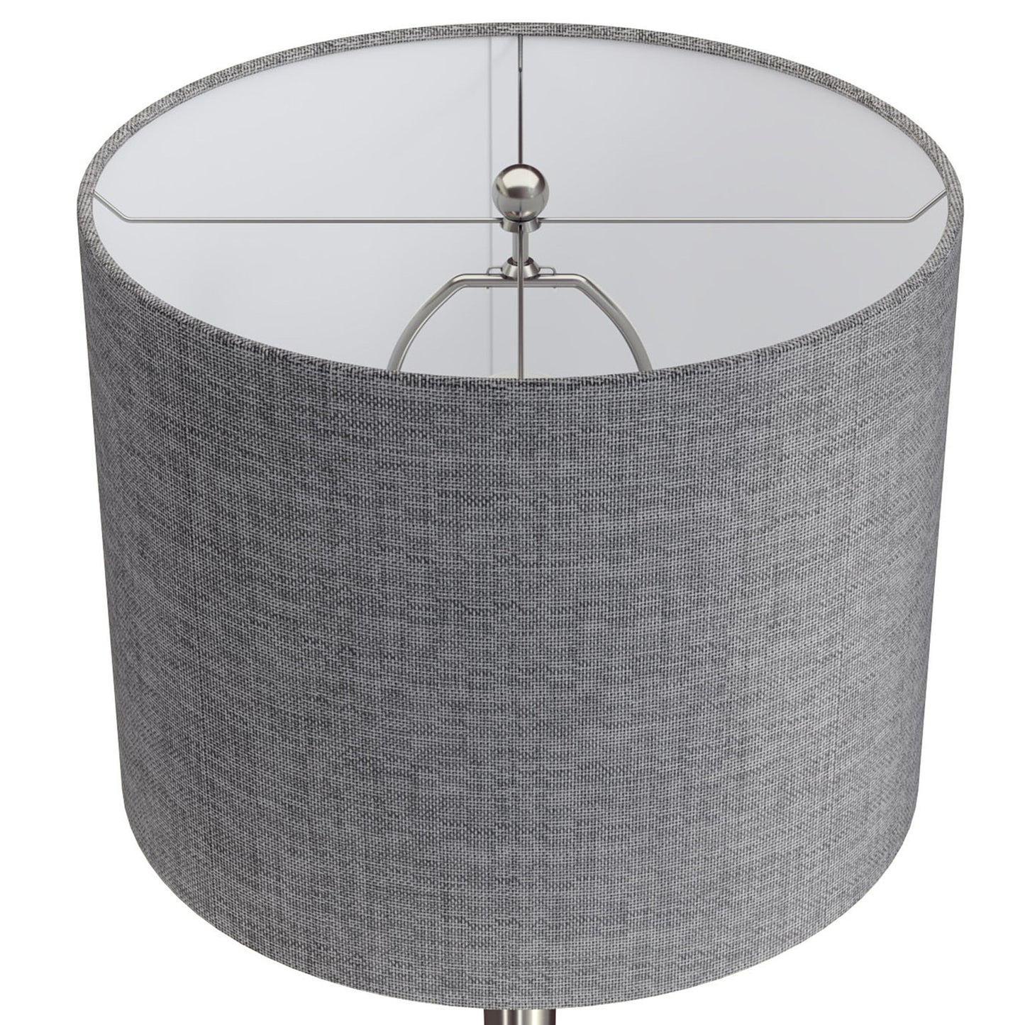 Lenuxe - Contemporary Table Lamp (Set of 2) - Nickel / Gray