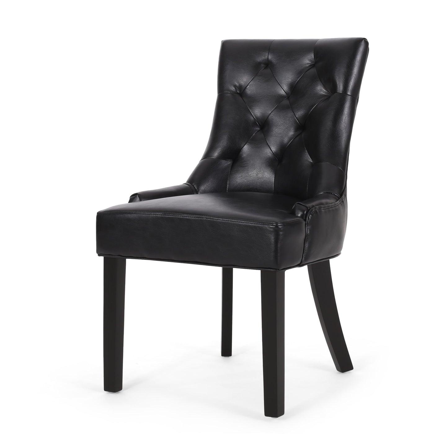 Cheney - Dining Chair (Set of 2) - Contemporary Style With Tufted Diamond Stitching - Black