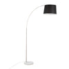 March - Contemporary Floor Lamp - Nickel / Black