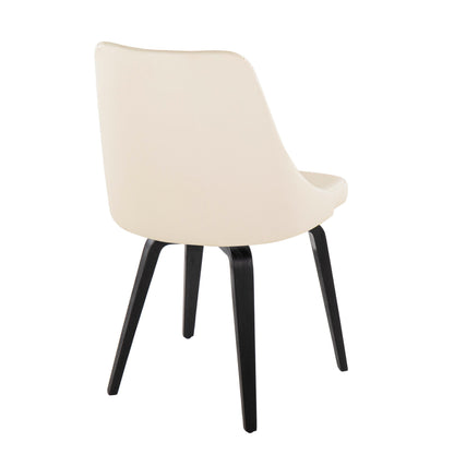 Giovanni - Contemporary / Dining Chair (Set of 2) - Black / Cream