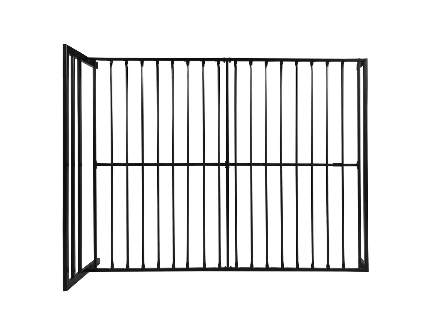 Queen Metal Bed Frame With Headboard - Black