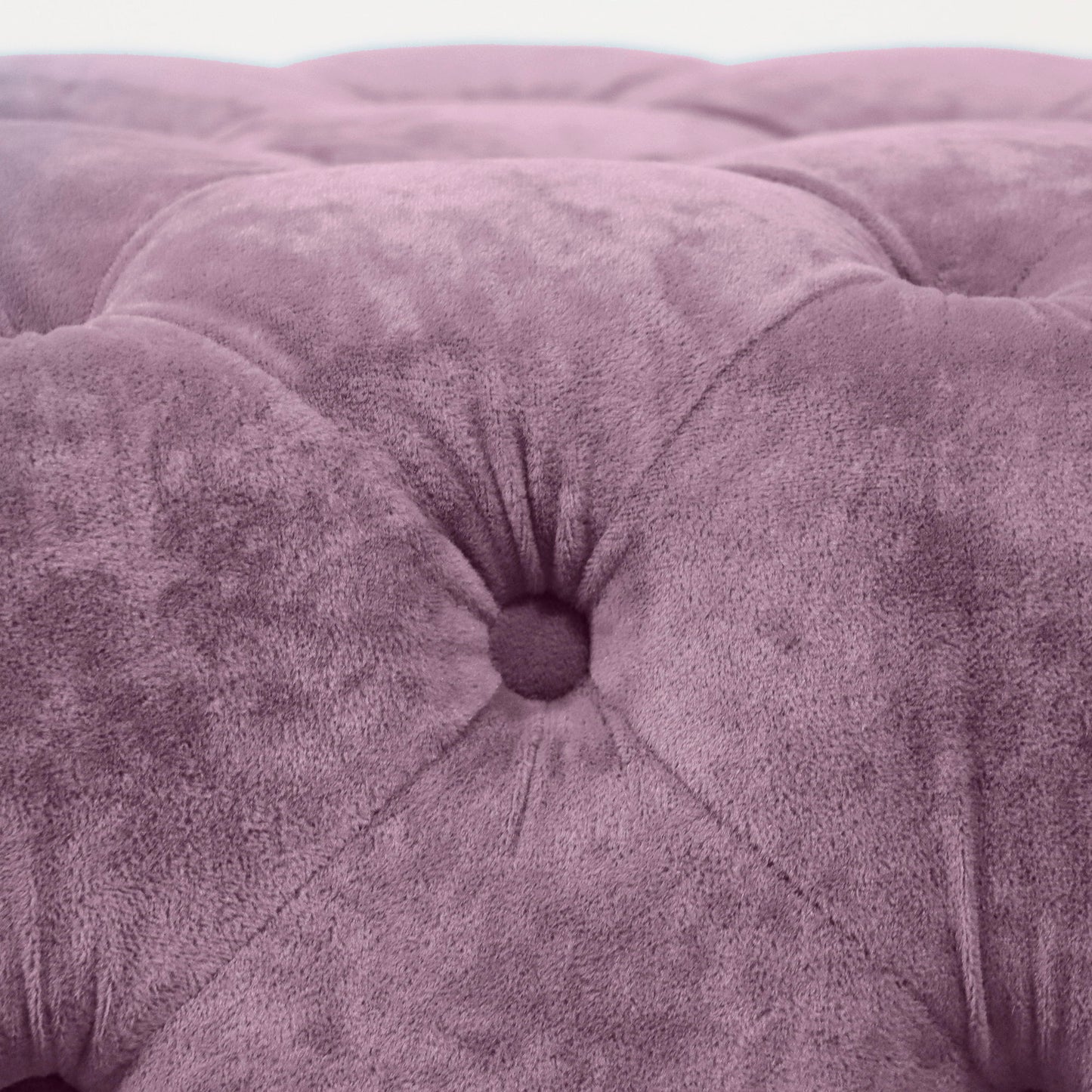 Modern Velvet Upholstered Ottoman, Exquisite Small End Table, Soft Foot Stool, Dressing Makeup Chair, Comfortable Seat For Living Room, Bedroom, Entrance - Purple